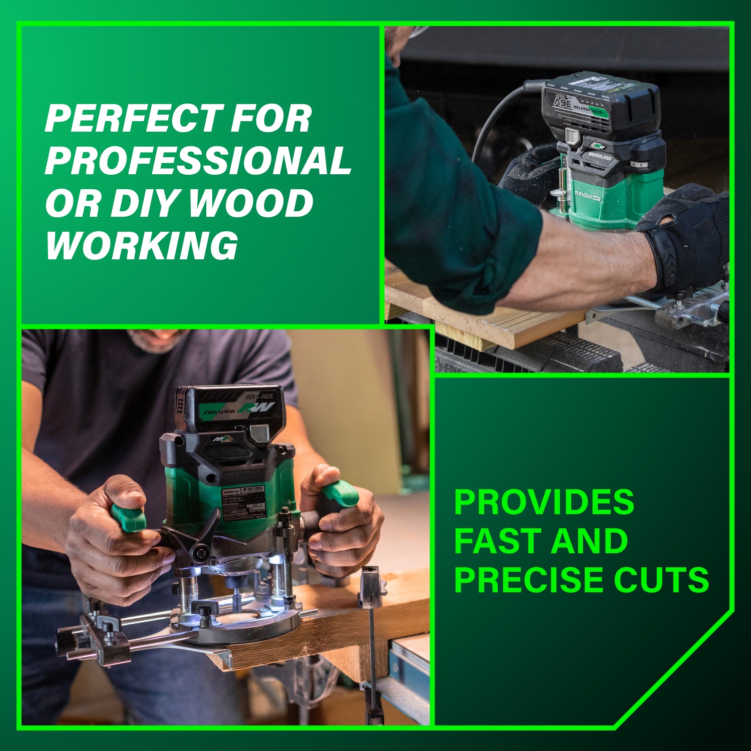 Metabo HPT Défonceuse plongeante à vitesse variable sans fil 36V (Corps d'outil uniquement) | Metabo HPT M3612DAQ4 M3612DAQ4