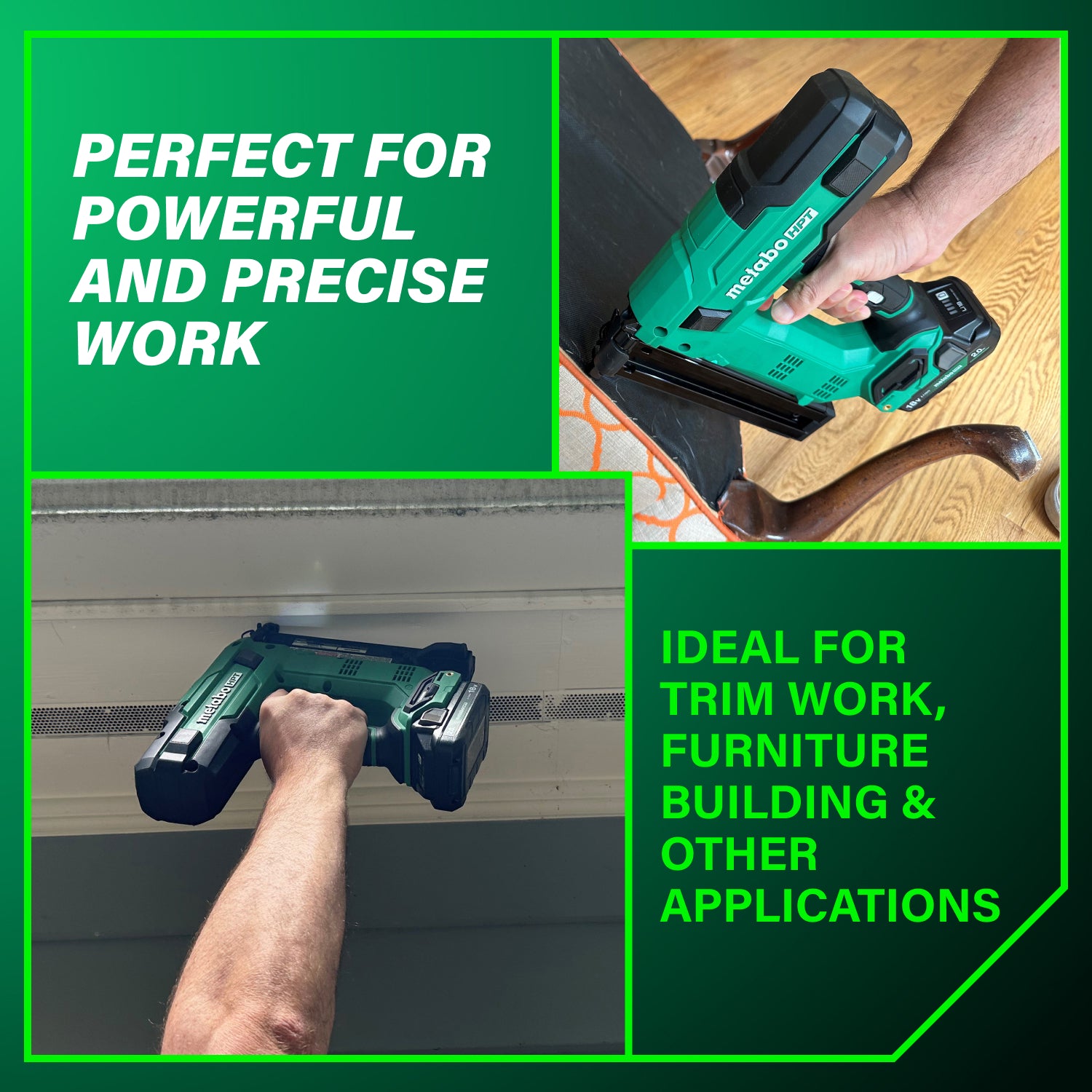 Metabo HPT Agrafeuse à couronne étroite 18‑Ga 1‑1/2" 18V MultiVolt™ (1x2,0 Ah) | Metabo HPT N1804DB N1804DB