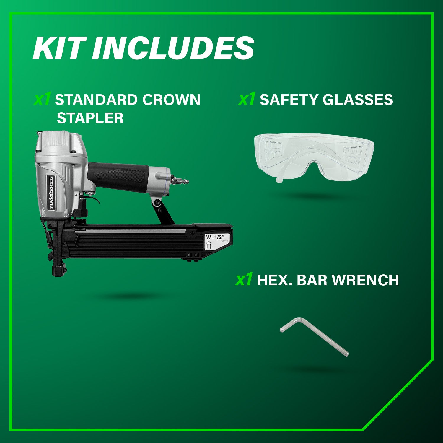 Metabo HPT 1/2 Inch 16 Gauge Standard Crown Stapler N5010A