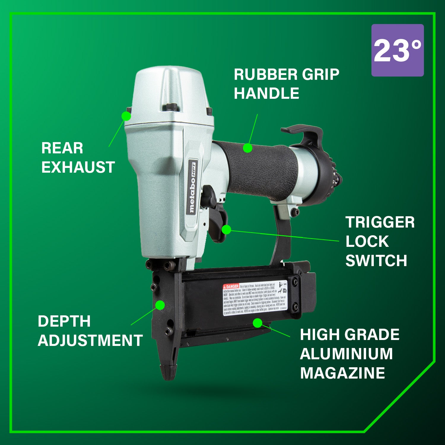 Metabo HPT Cloueuse à agrafes PRO calibre 23, 2 po | Metabo HPT NP50A NP50A
