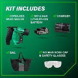 Metabo HPT Cloueuse à agrafes compacte 18‑gauge brushless MultiVolt™ 18V (1x2.0Ah) NT1850DFT