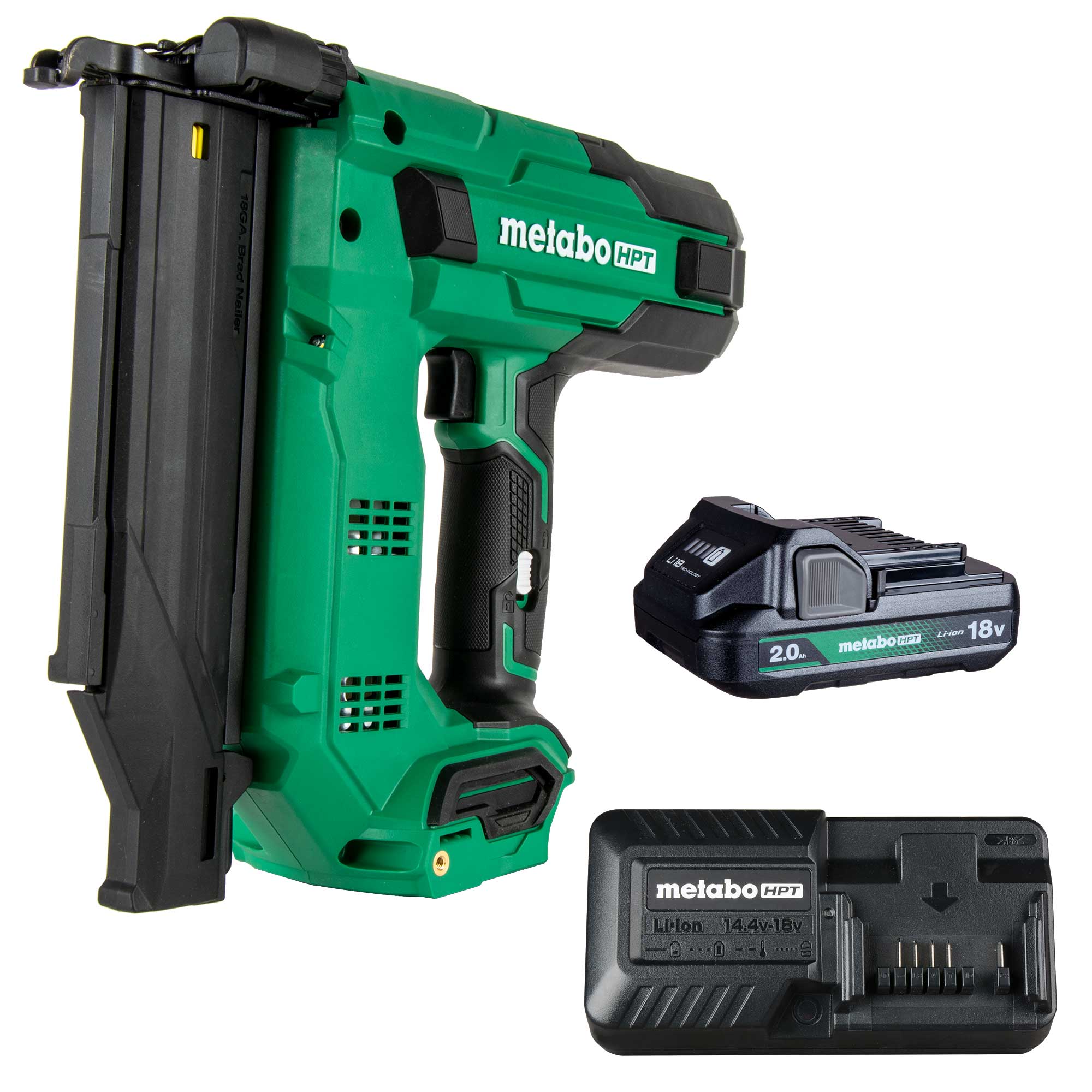 Metabo HPT Cloueuse à agrafes compacte 18‑gauge 18 V MultiVolt™ (1 × 2,0 Ah) | Metabo HPT NT1850DG NT1850DG