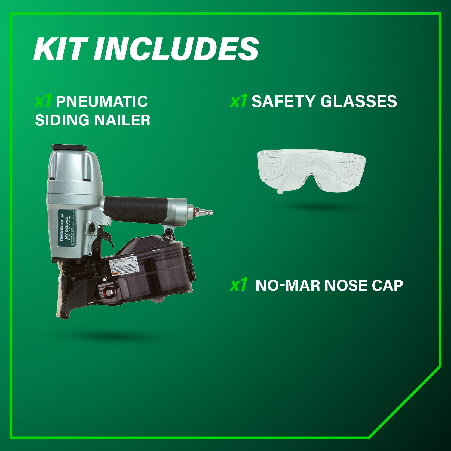 Metabo HPT 2-1/2 Inch Coil Siding Nailer NV65AH2