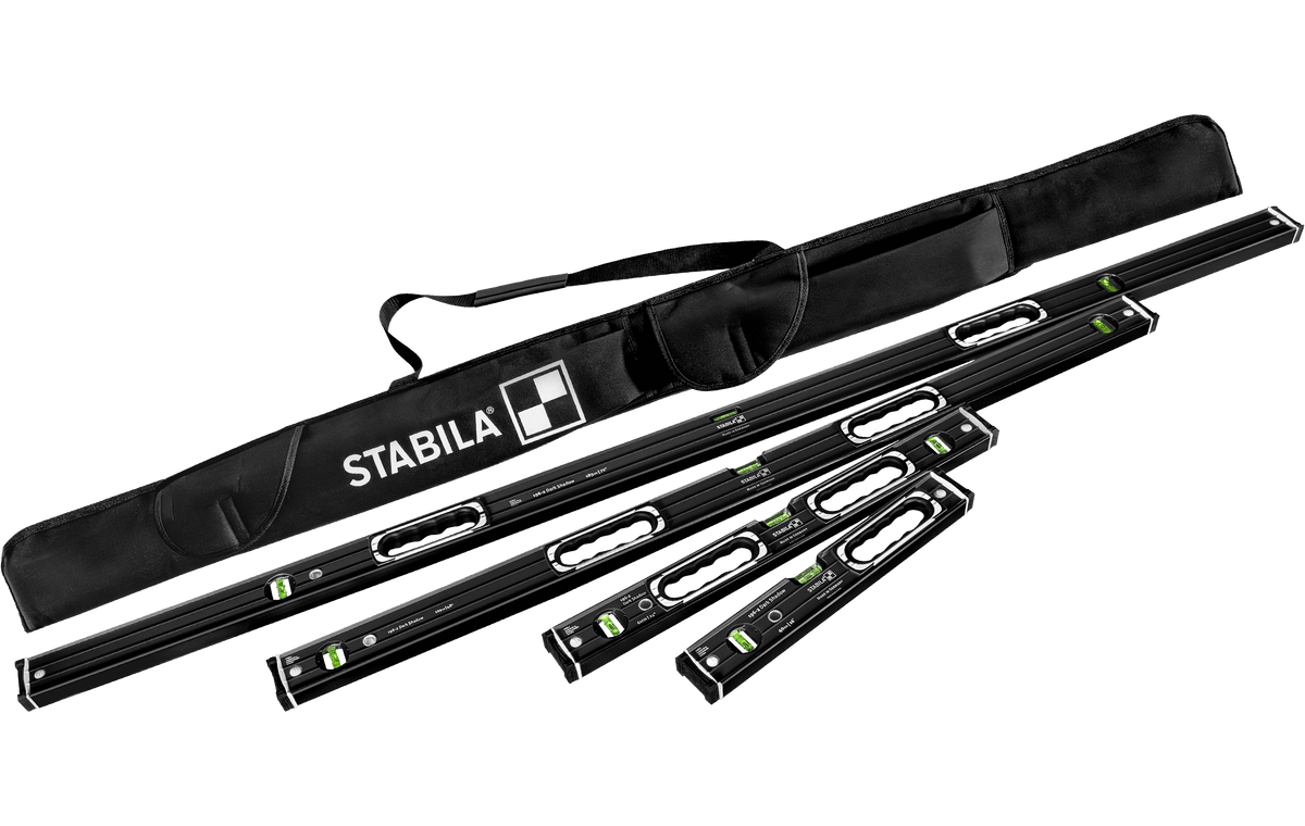 Stabila Level set Type 196-2 Dark Shadow 4 piece 72'', 48'', 24'', 16'' 37400