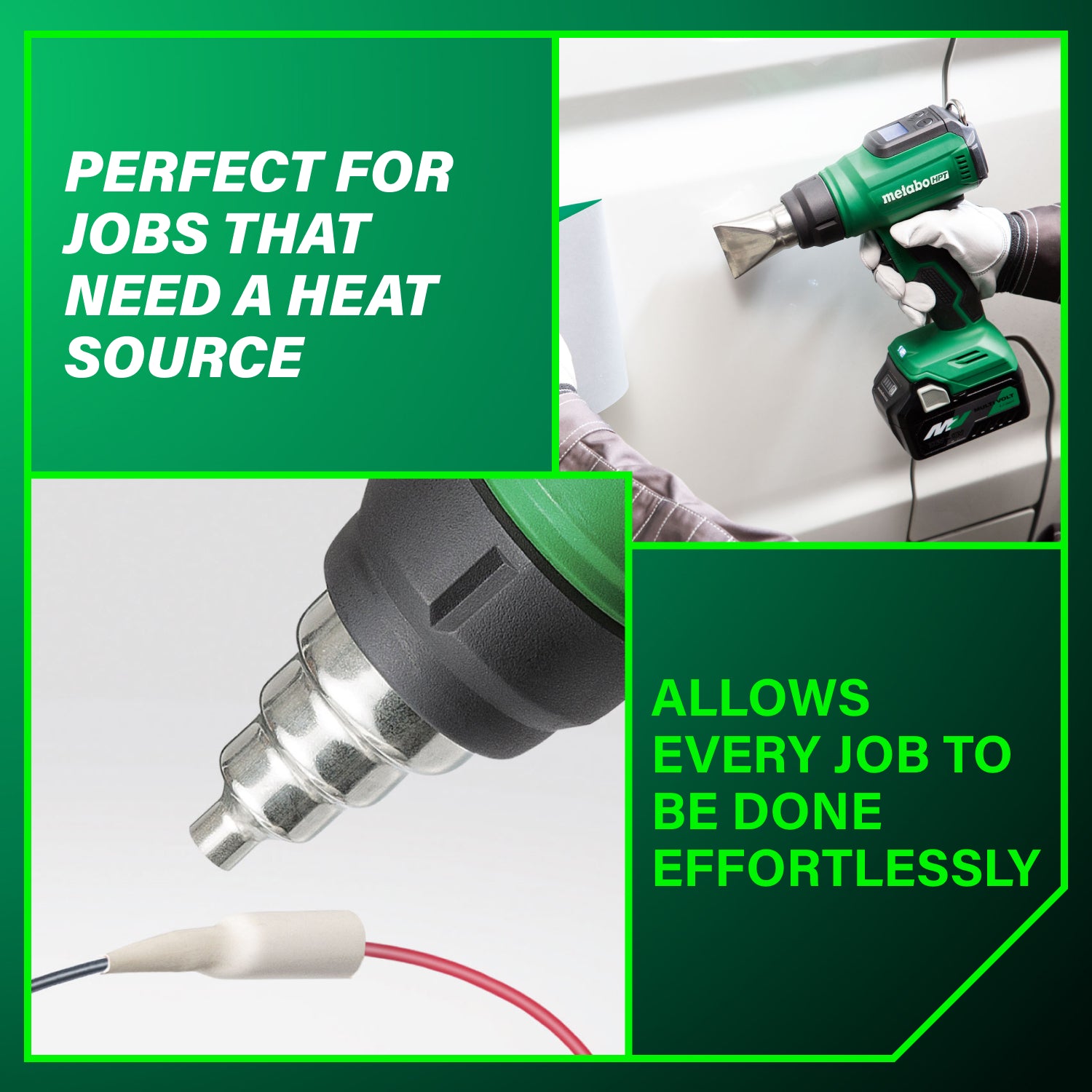 Metabo HPT Pistolet à chaleur sans fil MultiVolt 18 V | Metabo HPT RH18DAQ4 RH18DAQ4