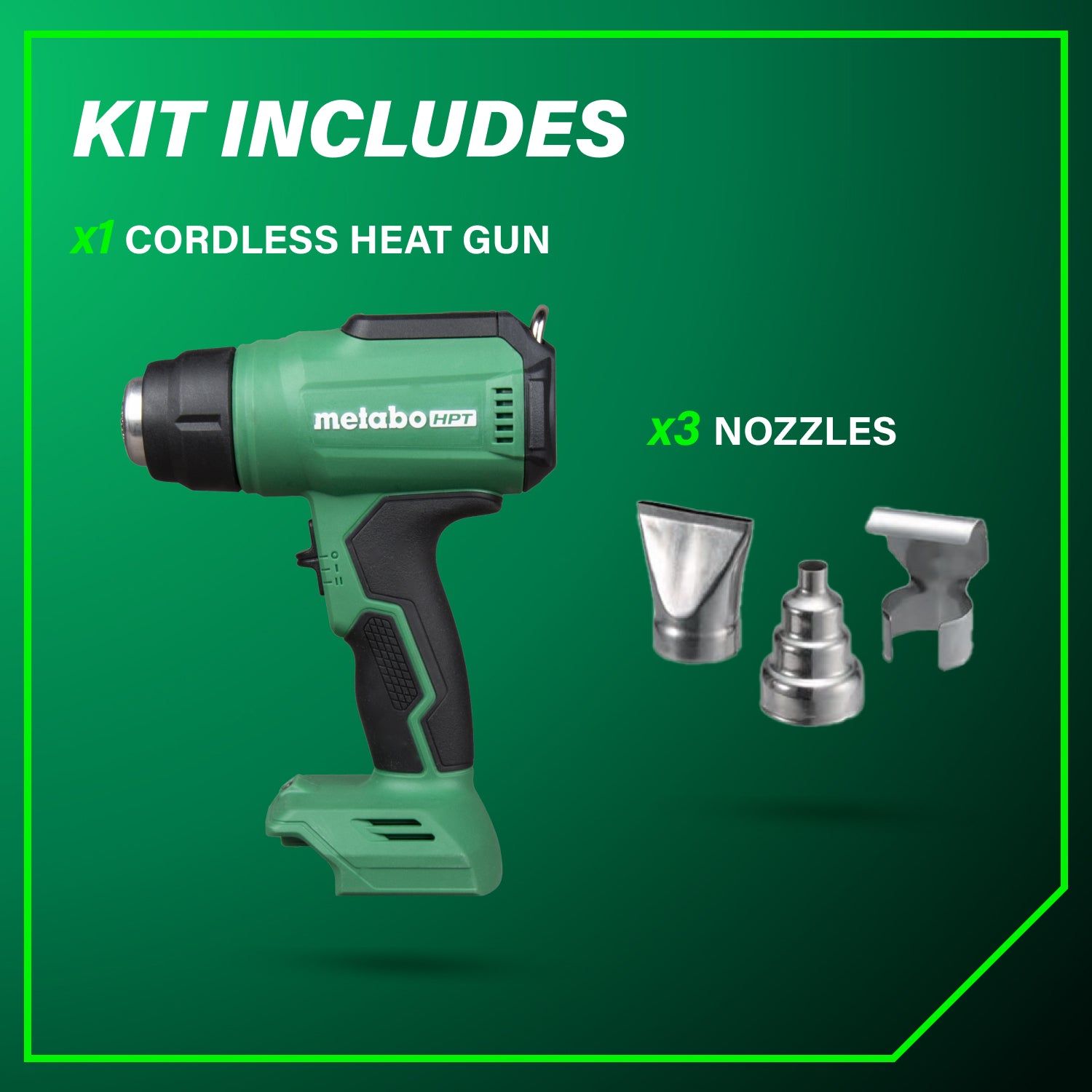 Metabo HPT Pistolet à chaleur sans fil MultiVolt 18 V | Metabo HPT RH18DAQ4 RH18DAQ4