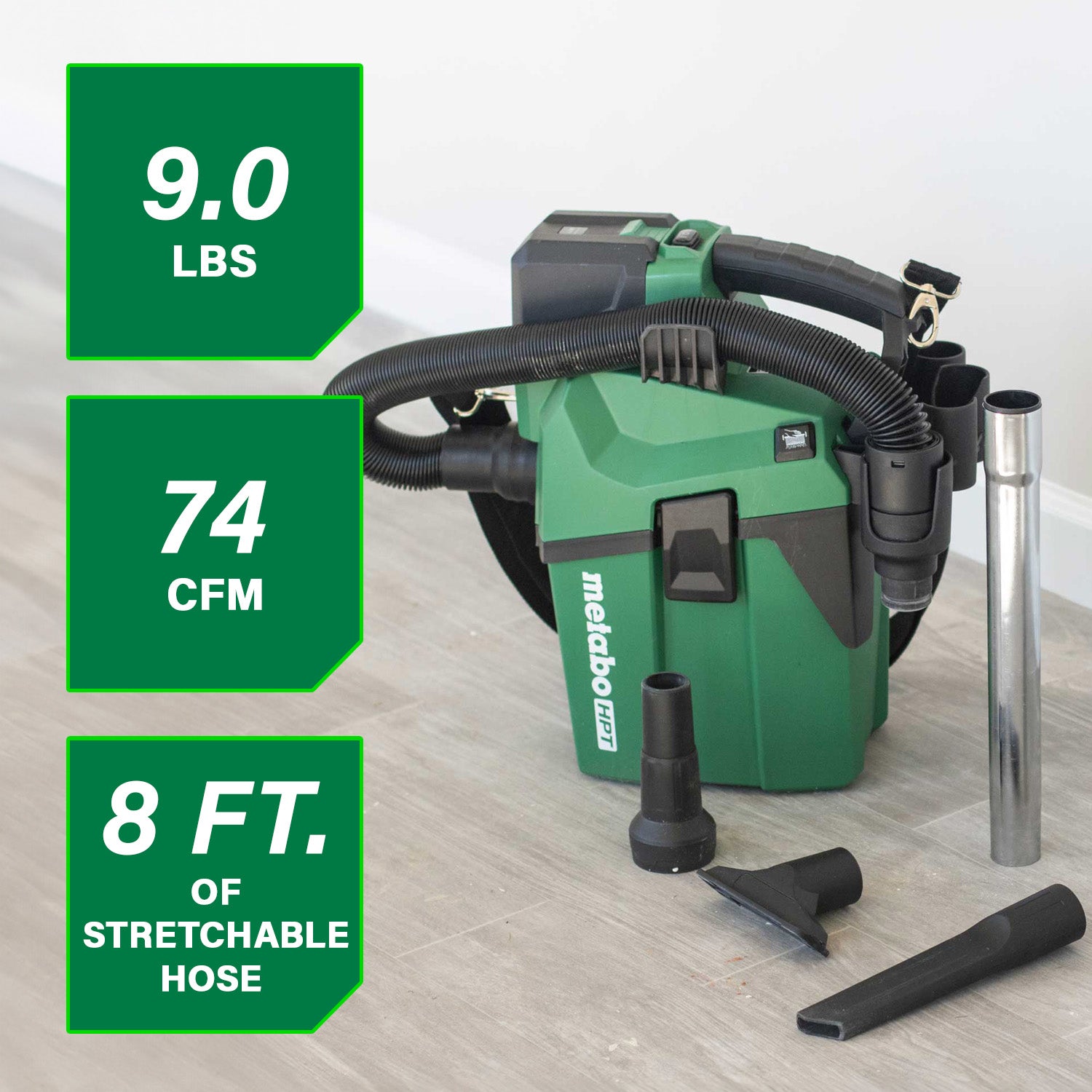 Metabo HPT Aspirateur HEPA humide/sec 1,6 gal 18 V MultiVolt™ sans fil (corps d'outil uniquement) | Metabo HPT RP18DAQ4 RP18DAQ4