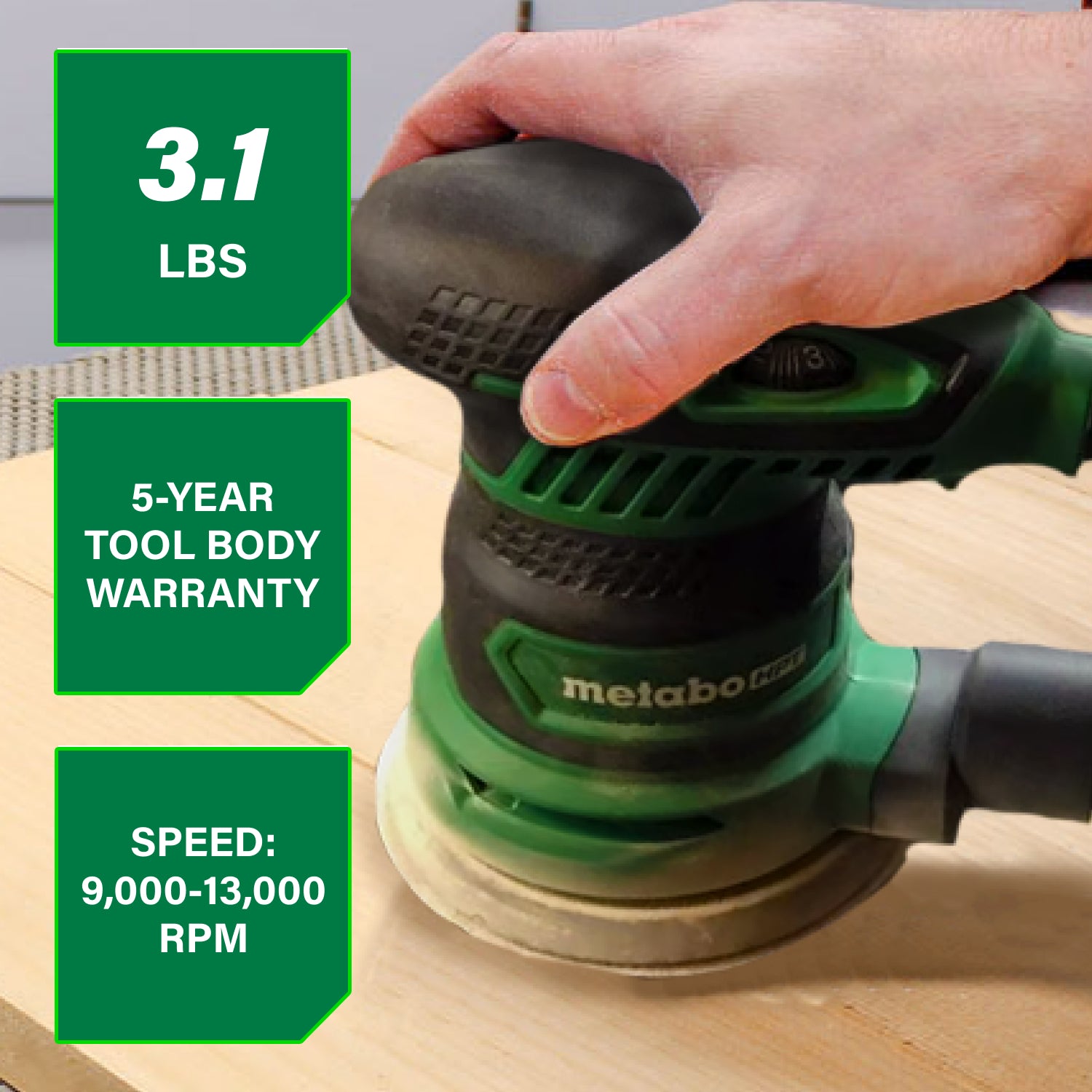 Metabo HPT Ponceuse de finition à orbite aléatoire à vitesse variable 5 po | Metabo HPT SV13YST SV13YST