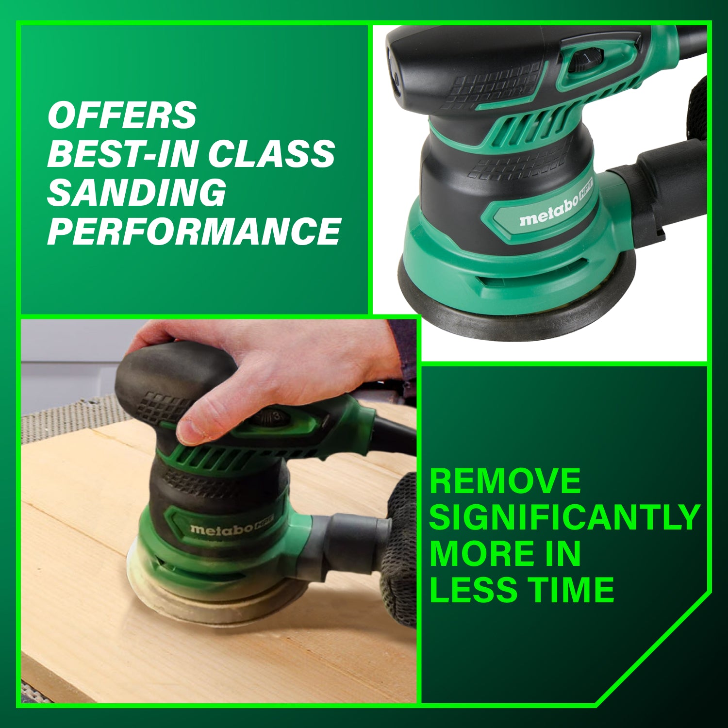 Metabo HPT Ponceuse de finition à orbite aléatoire à vitesse variable 5 po | Metabo HPT SV13YST SV13YST