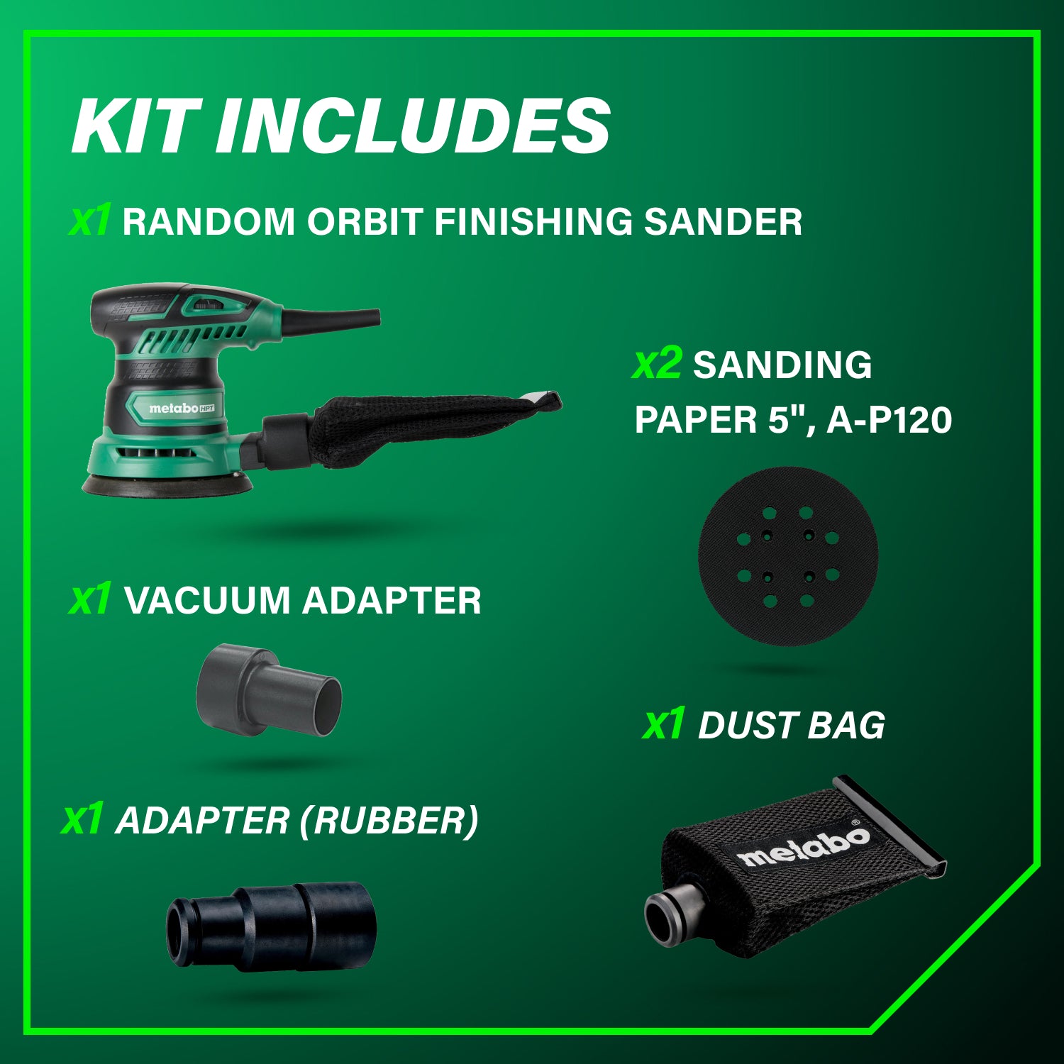 Metabo HPT Ponceuse de finition à orbite aléatoire à vitesse variable 5 po | Metabo HPT SV13YST SV13YST