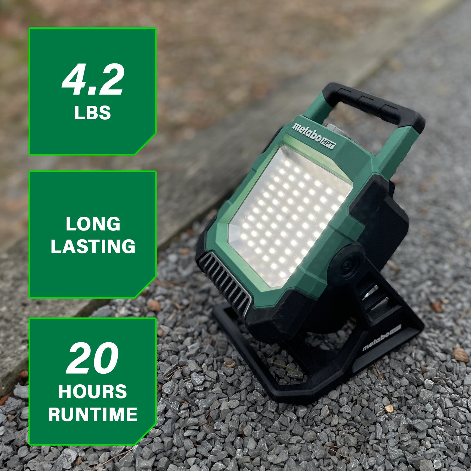 Metabo HPT Lampe de travail LED 4 000 lumens sans fil 18 V MultiVolt (corps d'outil uniquement) | Metabo HPT UB18DCQ4 UB18DCQ4