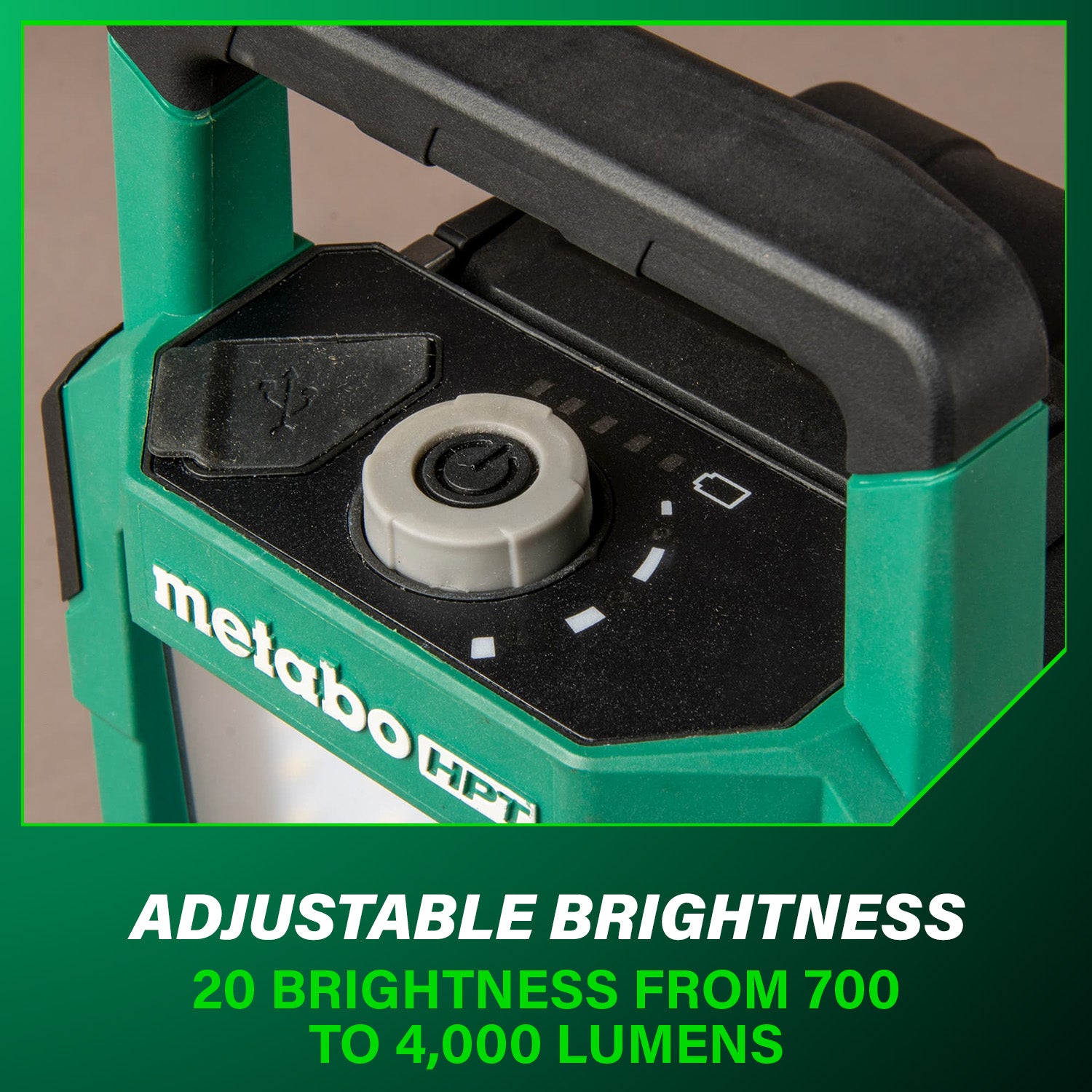 Metabo HPT Lampe de travail LED 4 000 lumens sans fil 18 V MultiVolt (corps d'outil uniquement) | Metabo HPT UB18DCQ4 UB18DCQ4