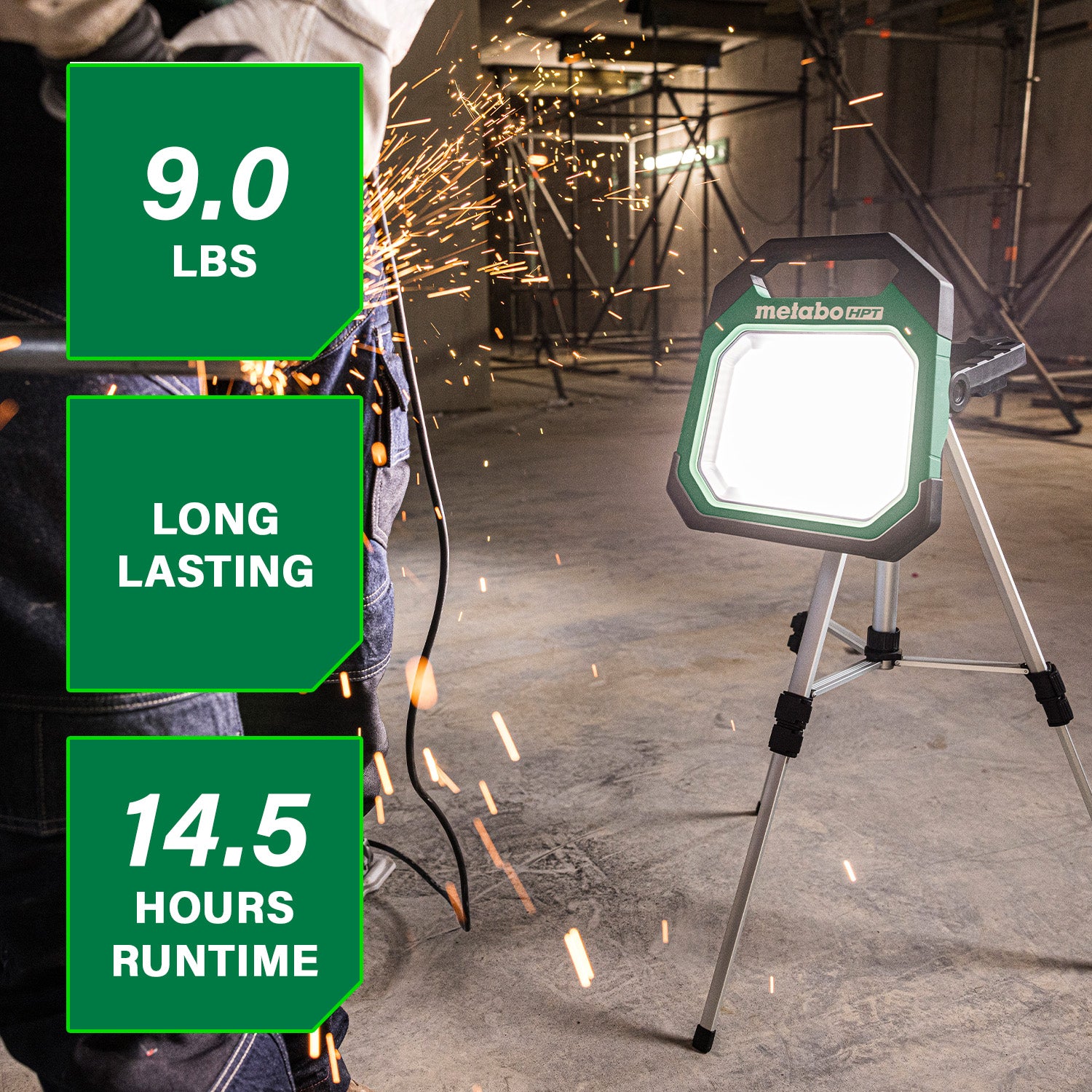 Metabo HPT Lampe de travail LED 10 000 lumens sans fil 18 V MultiVolt (corps d'outil uniquement) | Metabo HPT UB18DDQ4 UB18DDQ4
