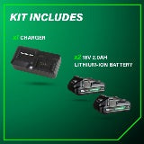 Metabo HPT Kit batterie 18 V Lithium‑Ion 2,0 Ah avec indicateur de charge / chargeur | Metabo HPT UC18YKSLS UC18YKSLS