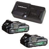 Metabo HPT Kit batterie 18 V Lithium‑Ion 2,0 Ah avec indicateur de charge / chargeur | Metabo HPT UC18YKSLS UC18YKSLS