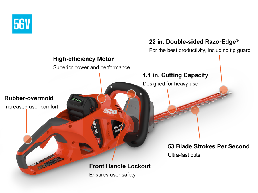 Echo 56V 22 in. Hedge Trimmer - Bare Tool DHC-2300BT