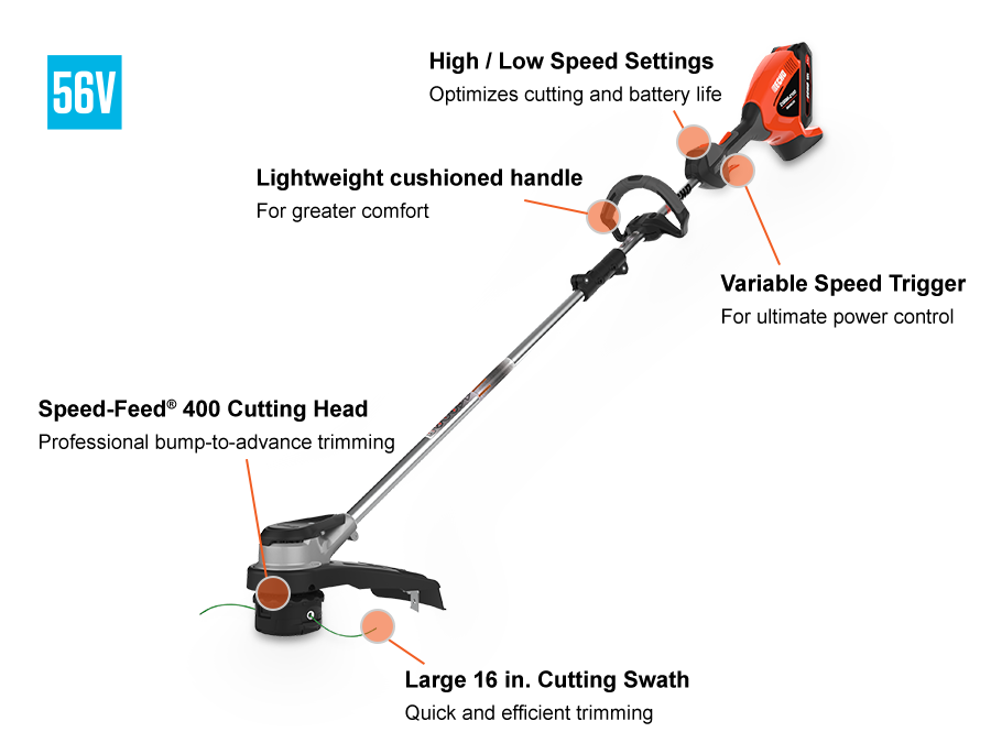 Echo 56V String Trimmer Kit with 2.5Ah Battery and Standard Charger DSRM-2100C1