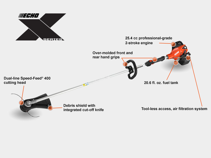 Echo 25.4 cc X Series Straight-Shaft String Trimmer SRM-2620