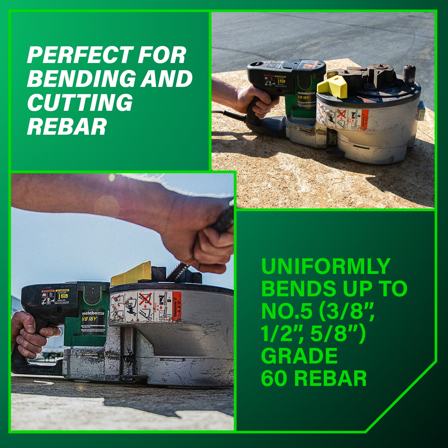 Metabo HPT Plieuse et coupe-bâtons d'armature portable | Metabo HPT VB16Y VB16Y