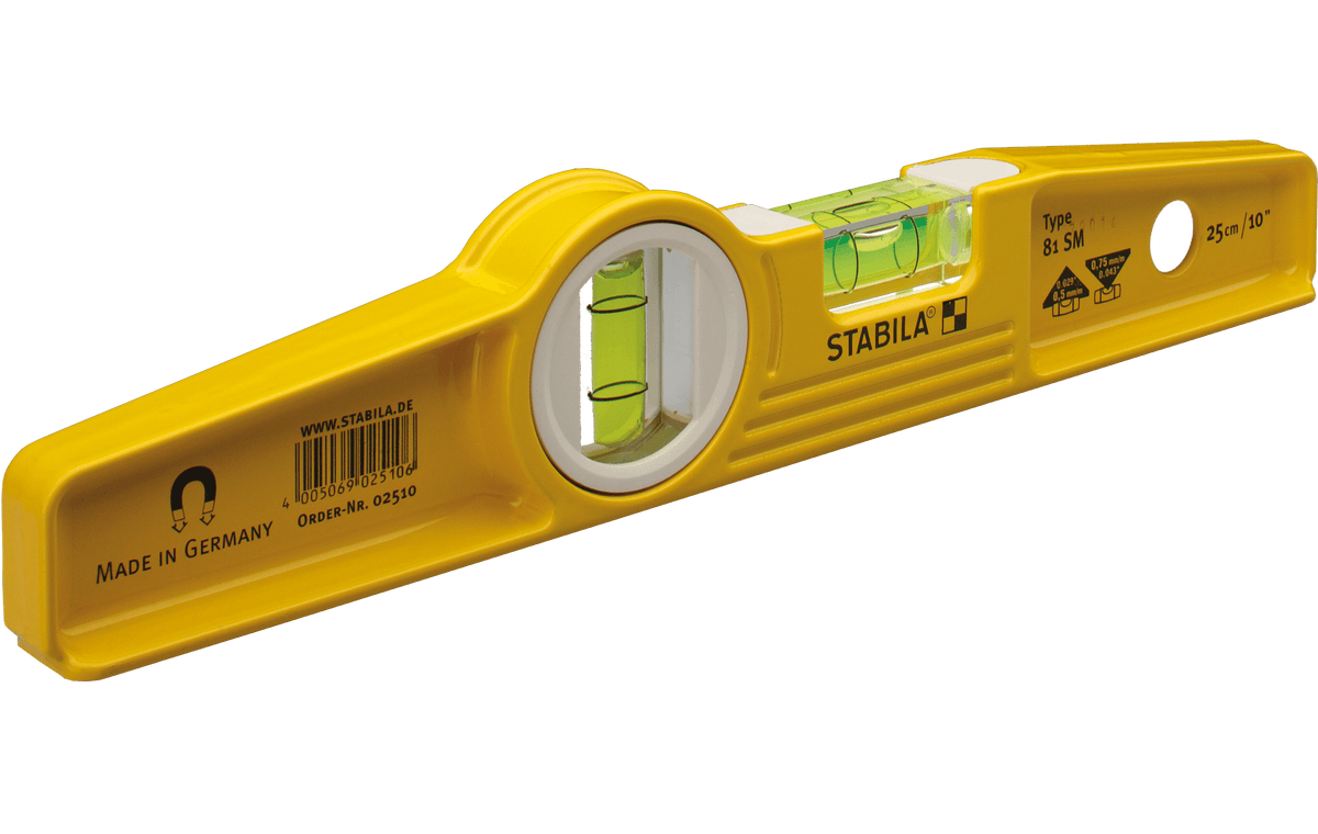 Stabila Model 81Sm Die Cast Magnetic Torpedo Level 10'' 25100
