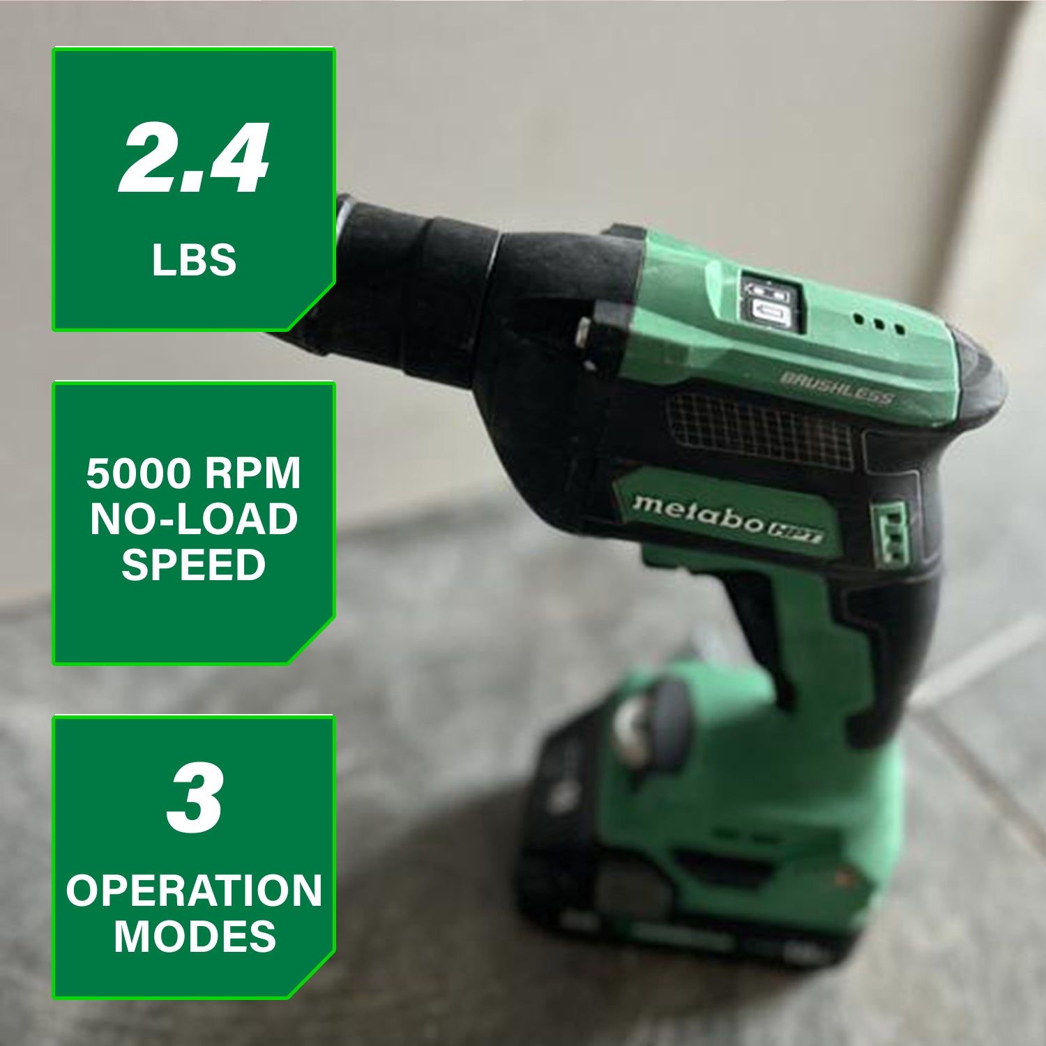 Metabo HPT Kit de visseuse à plaque de plâtre sans fil 18V MultiVolt™ avec magasin de vis à collier | Metabo HPT W18DAQB W18DAQB