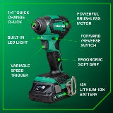 Metabo HPT Kit de perceuse à chocs sans fil MultiVolt™ 18 V (2,0 Ah x 2) | Metabo HPT WH18DEX WH18DEX