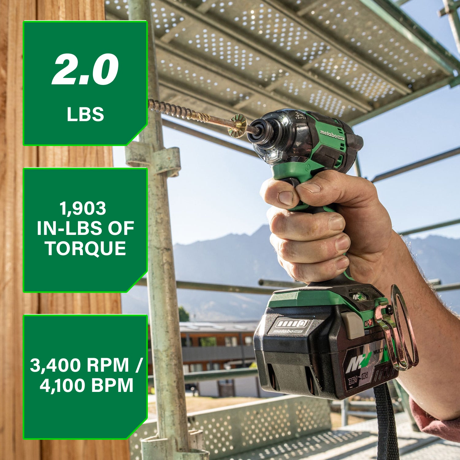 Metabo HPT Visseuse à chocs triple marteau BOLT sans fil MultiVolt™ 36 V | Metabo HPT WH36DC WH36DC