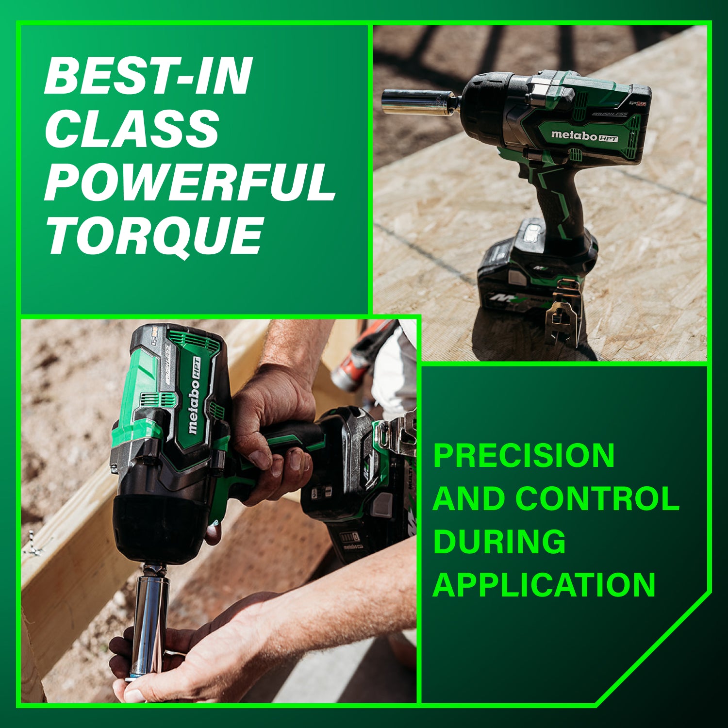 Metabo HPT Clé à chocs sans fil MultiVolt™ 36 V à couple élevé 1/2" (corps d'outil uniquement) | Metabo HPT WR36DGQ4 WR36DGQ4